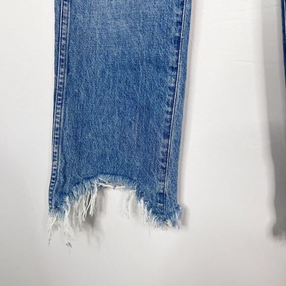 3x1 Womens 25 Shelter Austin Crop Jean Byrd High Rise Raw Frayed Hem Button Fly - Picture 4 of 13